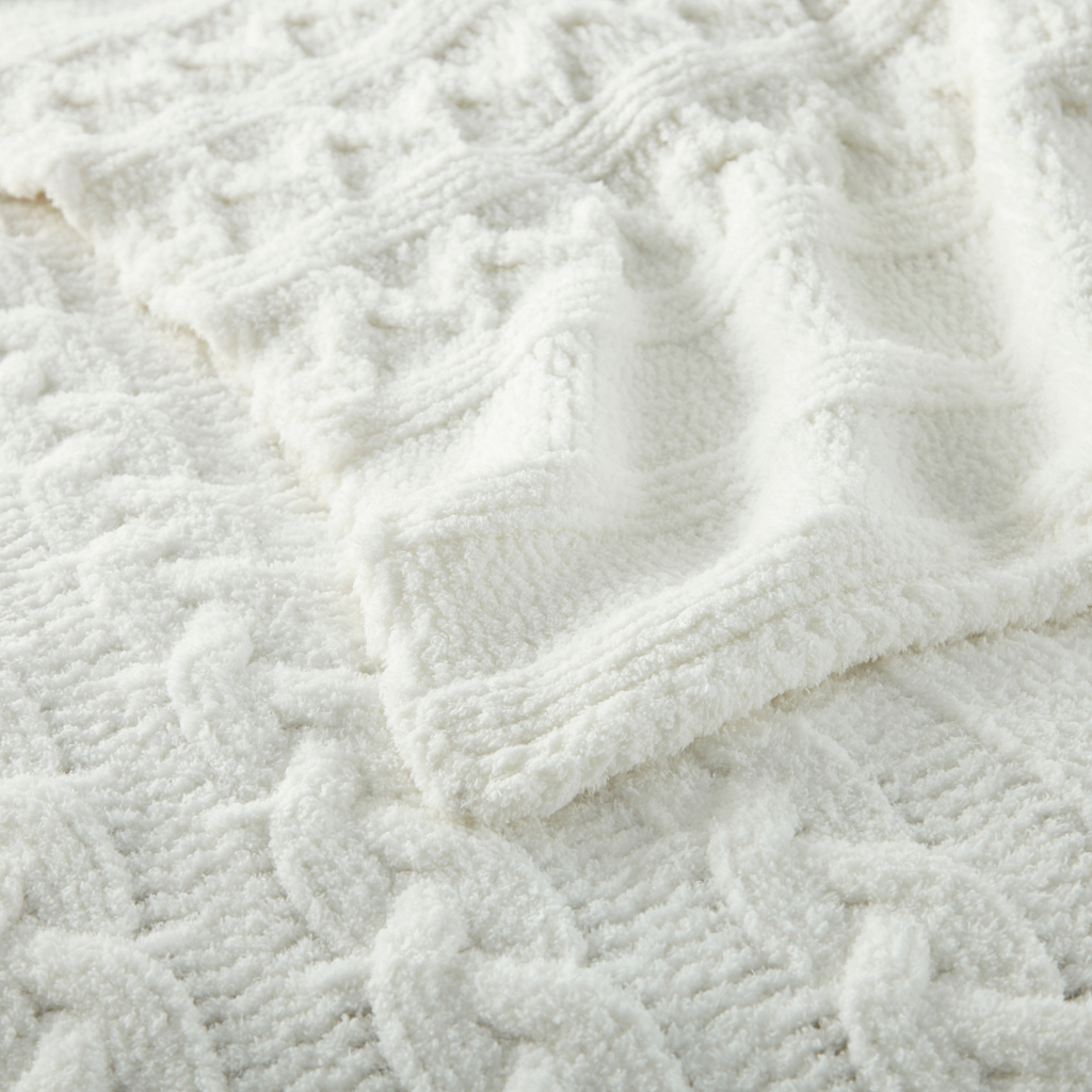 Cozy Throw Cable Knit Blanket - Noble Designs