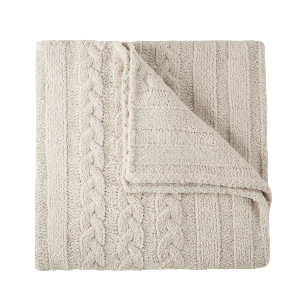 Cozy Throw Cable Knit Blanket - Noble Designs