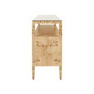 Jordan Burl Wood Six Drawer Console
