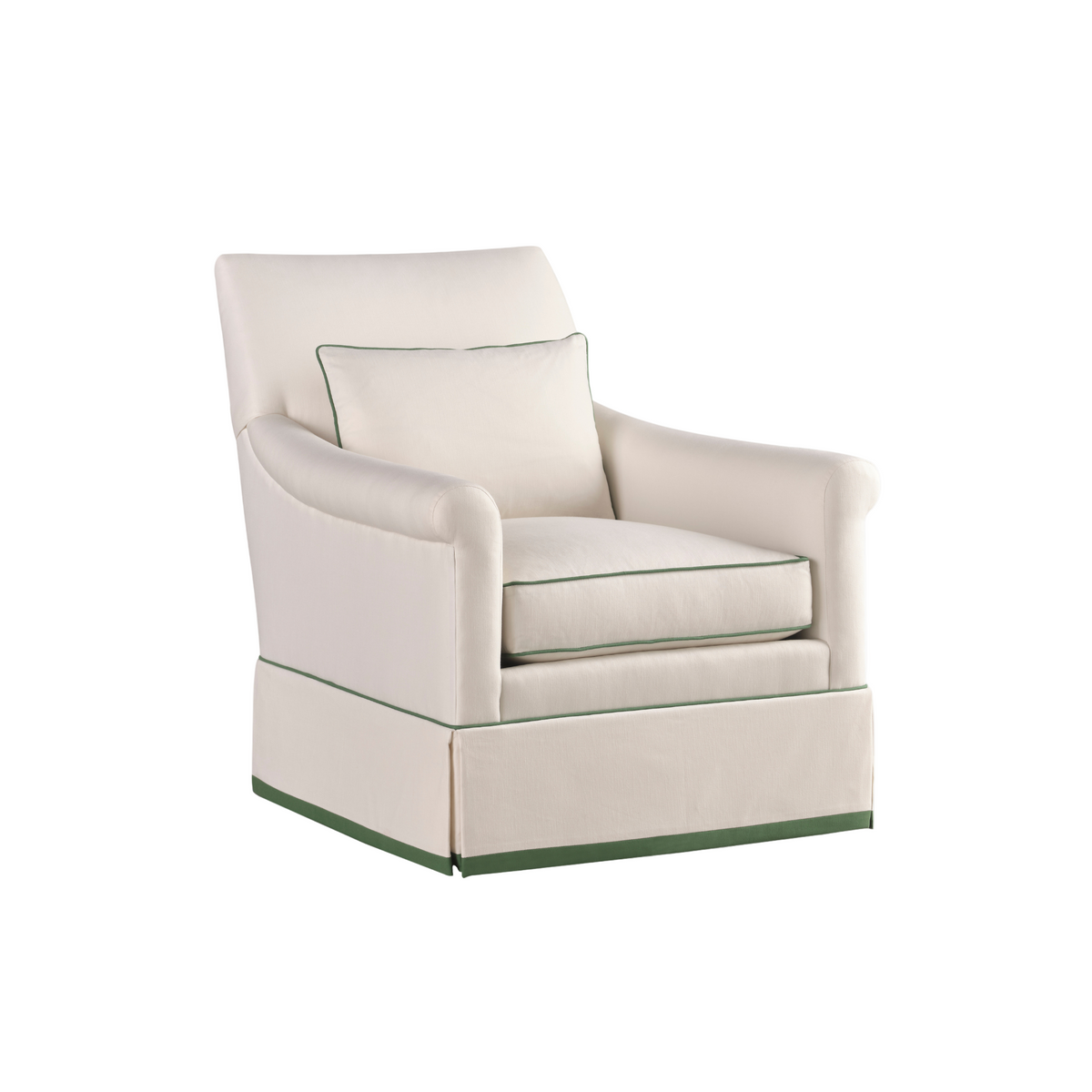 Jasmine Swivel Chair with Tailored Skirt - Noble Designs