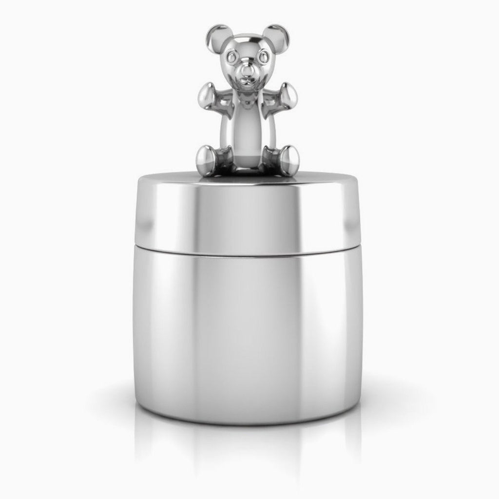 Teddy Sterling Silver Keepsake Box by Krysaliis - Noble Designs