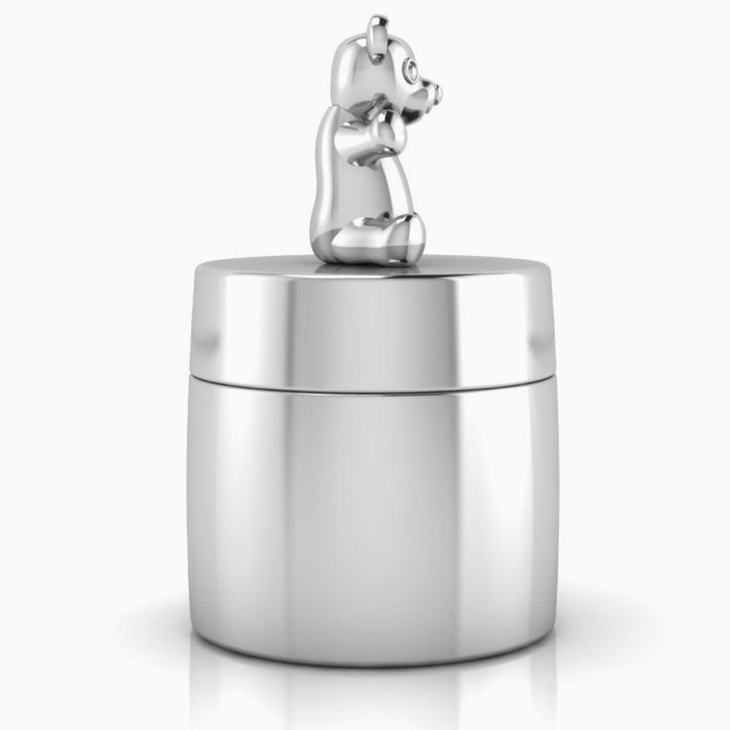 Teddy Sterling Silver Keepsake Box by Krysaliis - Noble Designs