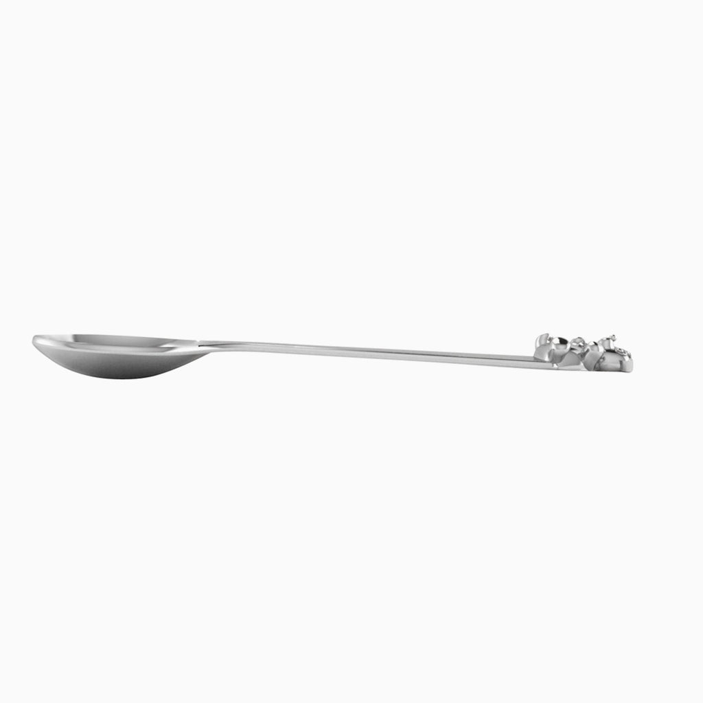 Teddy Sterling Silver Baby Feeding Spoon by Krysaliis -Noble Designs