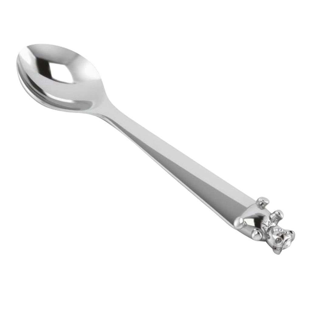 Teddy Sterling Silver Baby Feeding Spoon by Krysaliis -Noble Designs