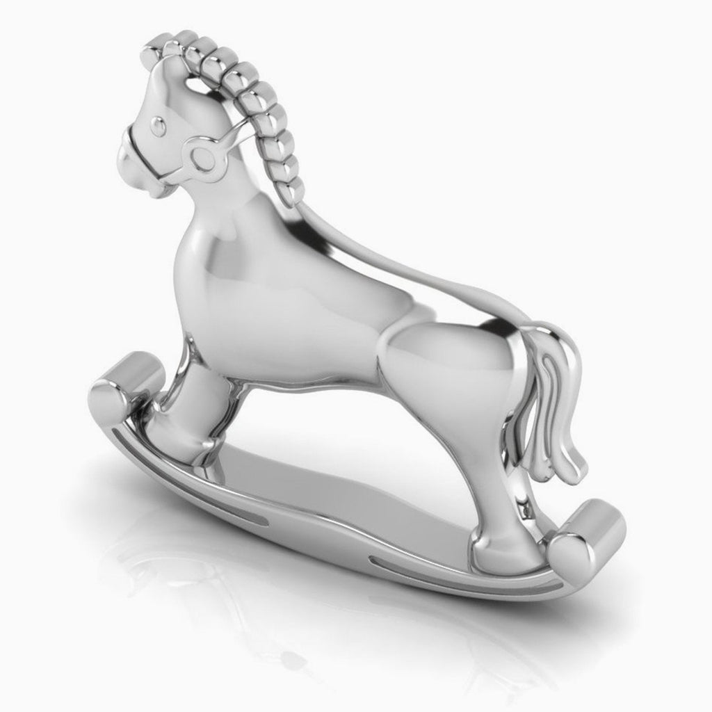 Krysaliis Silver Plated Baby Rattle - Horse - Noble DEsigns