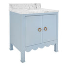 Kealey Light Blue Scalloped Bath Vanity