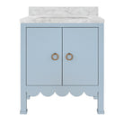 Kealey Light Blue Scalloped Bath Vanity