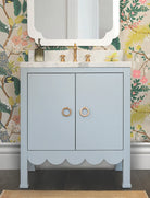 Kealey Light Blue Scalloped Bath Vanity