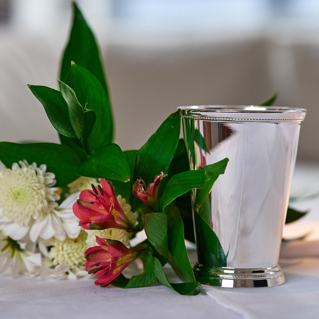Krysaliis Silverplate Beaded Mint Julep Cup - Noble designs