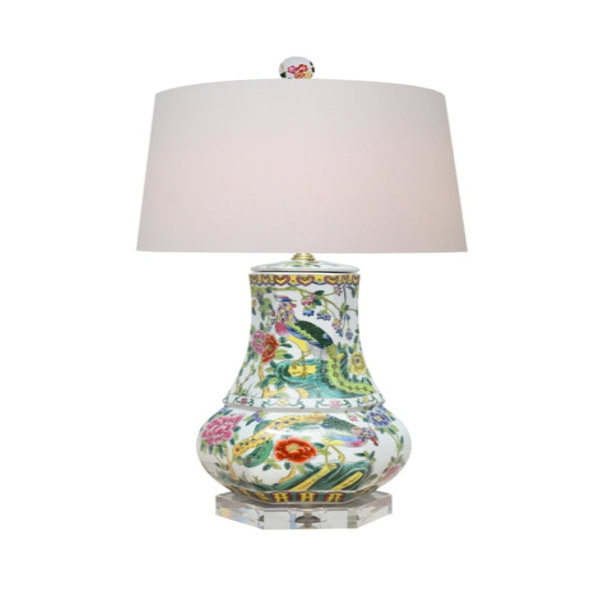 Porcelain Phoenix Bird Jar Lamp - Noble Designs