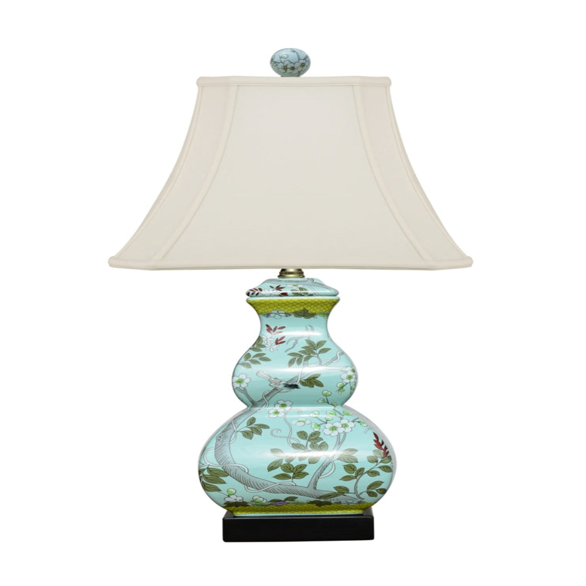 Porcelain Spa Blue Gourd Lamp - Noble Designs