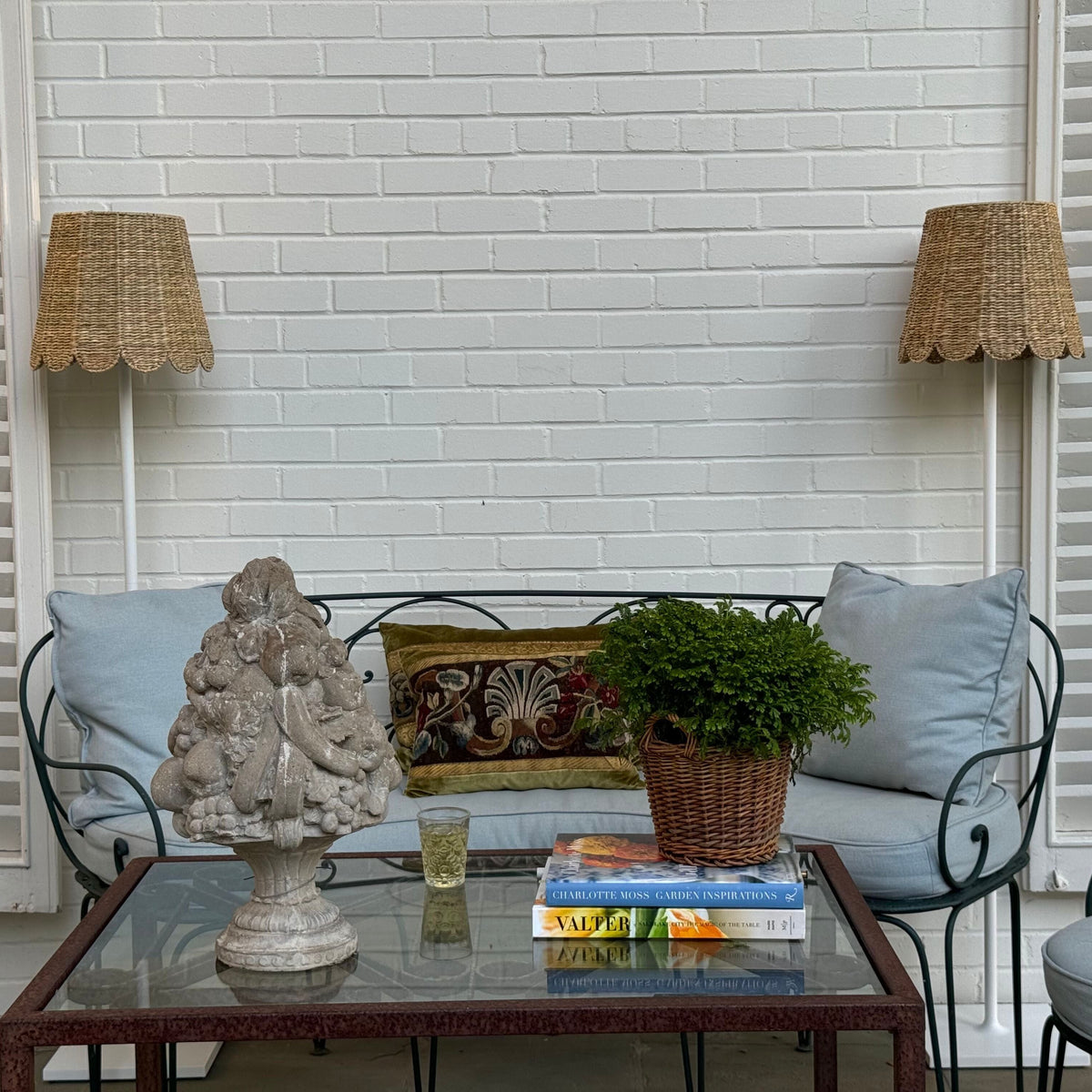 Large Seagrass Shade Cover - Scalloped in Natural-Noble Designs
