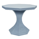 Octavia Light Blue Octagonal Rattan Feature Table