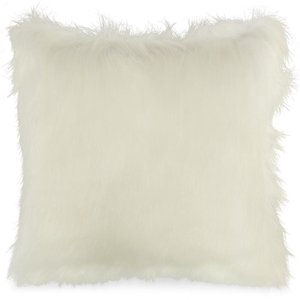 Santa Fur Ivory Flat Sewn Pillow - Noble Designs