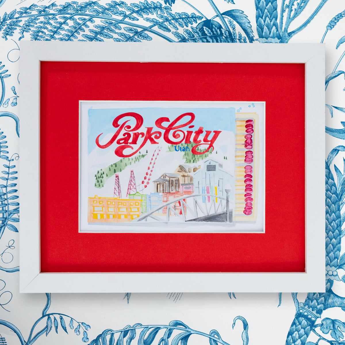 Park City Utah Matchbook Art Print-Noble Designs