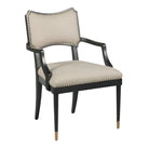 Powers Upholstered Arm Chair-Black-Noble Designs