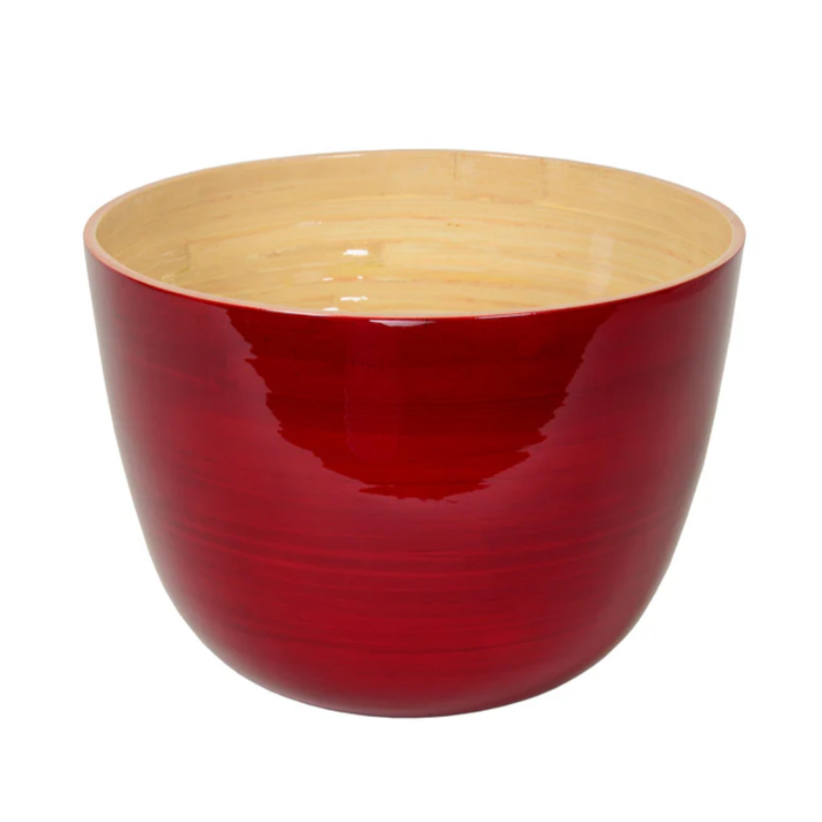 Red Bamboo Mixing Bowl - Noble Designs