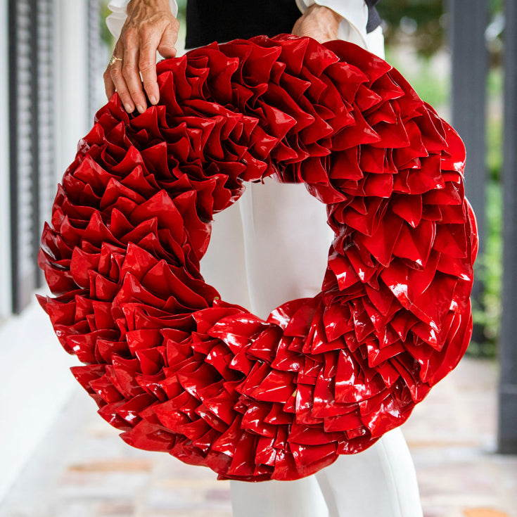 Red Lacquer Wreath - Noble Designs