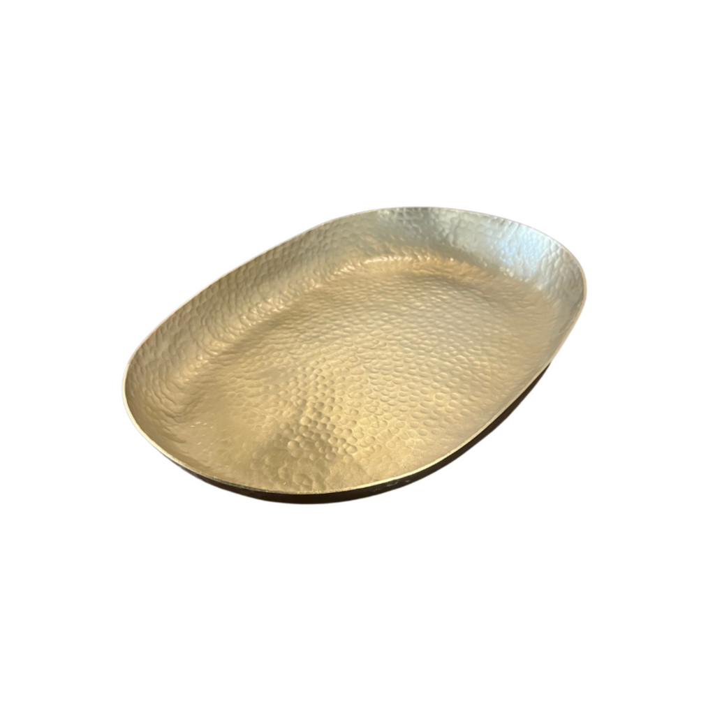 Vintage Hammered Oval Tray - Noble Designs