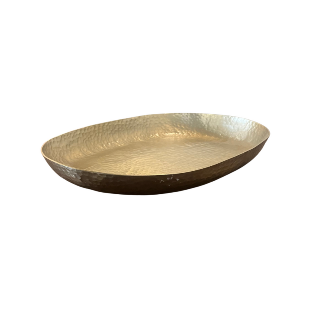 Vintage Hammered Oval Tray - Noble Designs