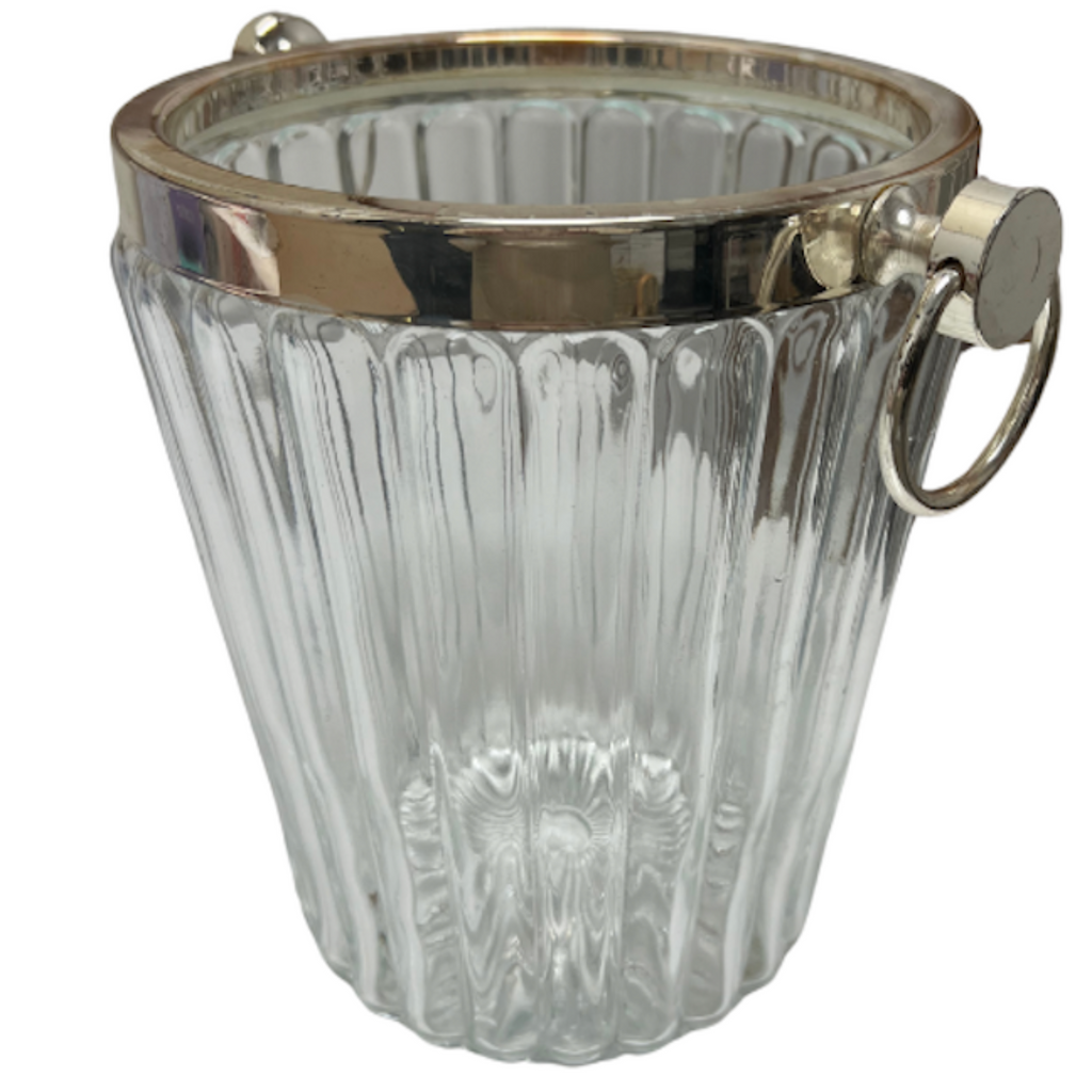 Vintage Silver and Glass Ice Bucket - Noble Designs