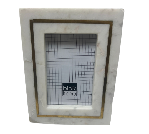 4 x 6 Marble Frame with Brass Inlay - Noble Designs