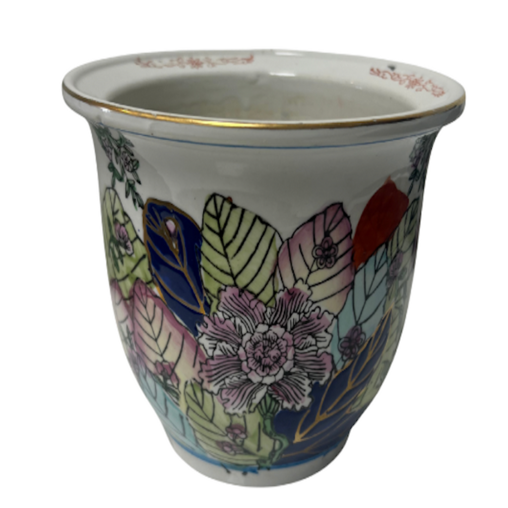 Vintage Hand Painted Leaf Planter - Noble Designs