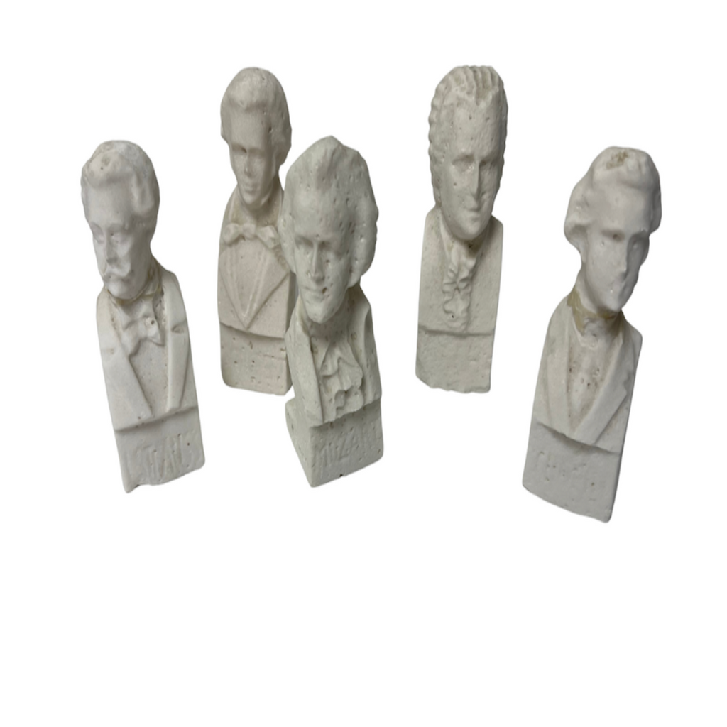 Vintage Composer Busts, Set of 5 - Noble Designs