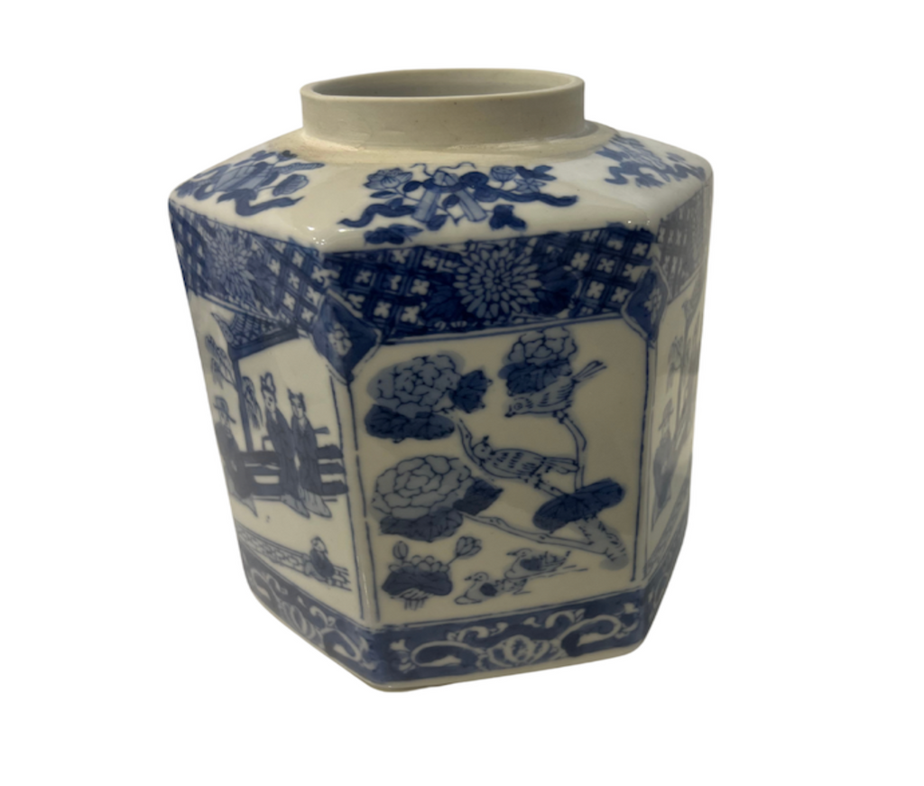 Vintage Asian Blue and White Vase - Noble Designs