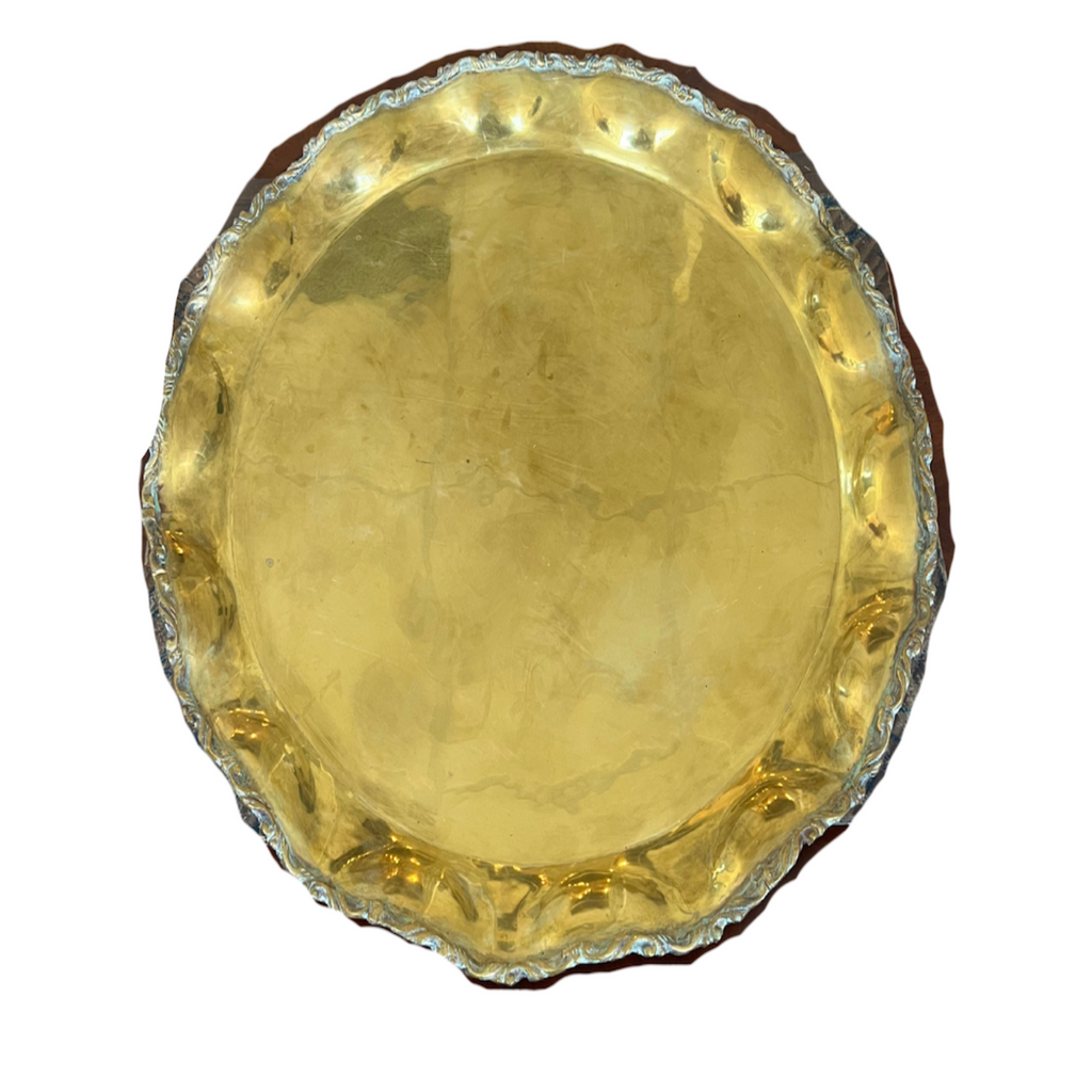 Vintage Large Gold Ruffle Tray - Noble Designs