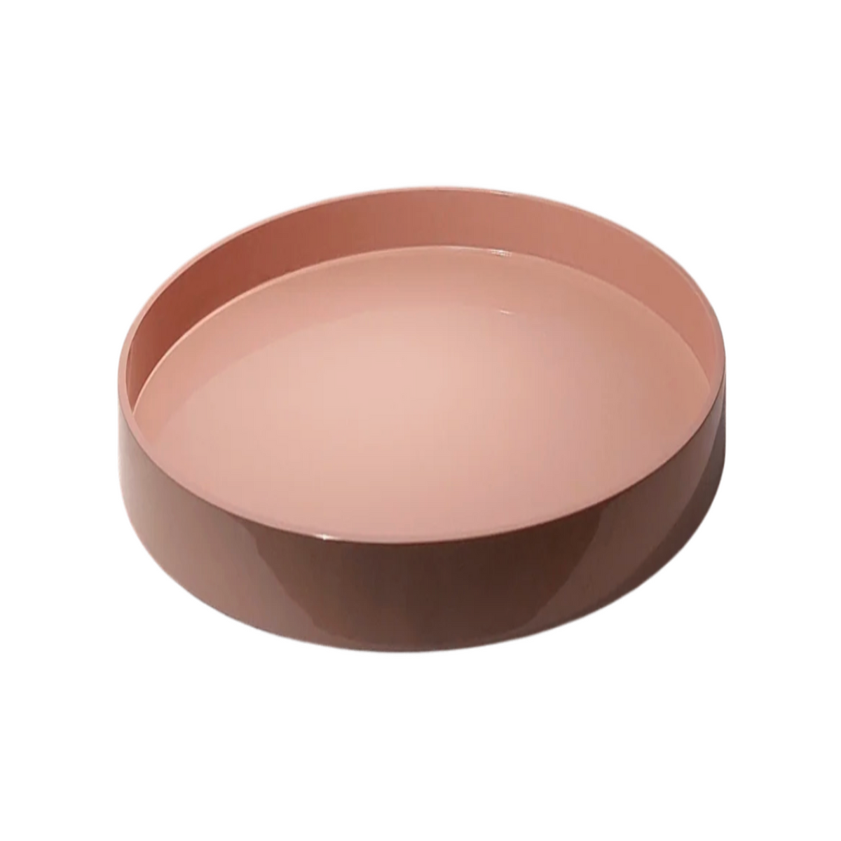 Blush Lacquered Large Round Tray - Noble Designs