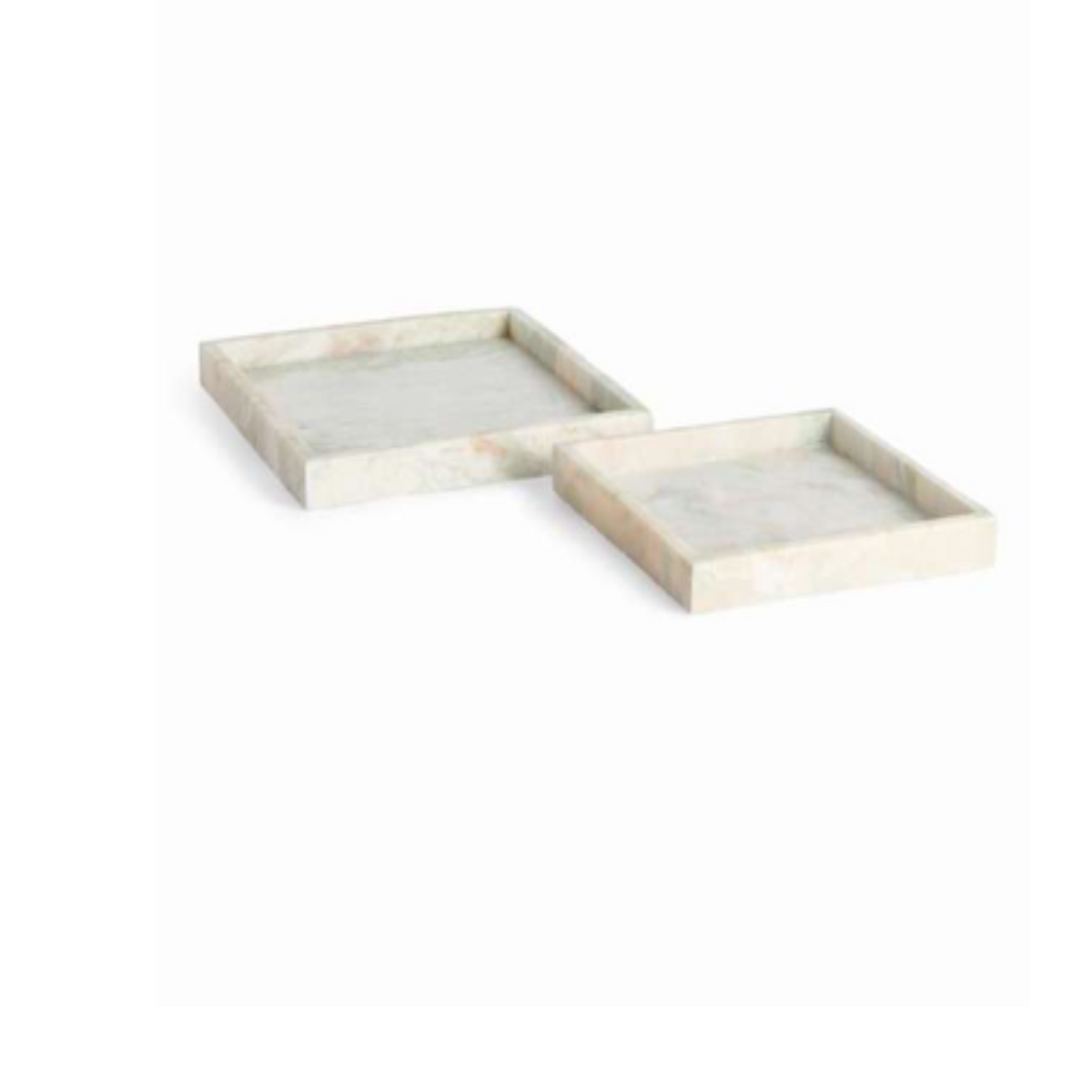 Johanna Square Marble Trays, Set of 2 - Noble Designs
