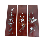 Vintage Wood Asian Wallhanging Triptych - Noble Designs