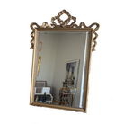 Vintage Wood Gold Bow Mirror - Noble Designs