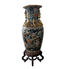 Vintage Chinese Urn with Wood Stand - Noble Designs