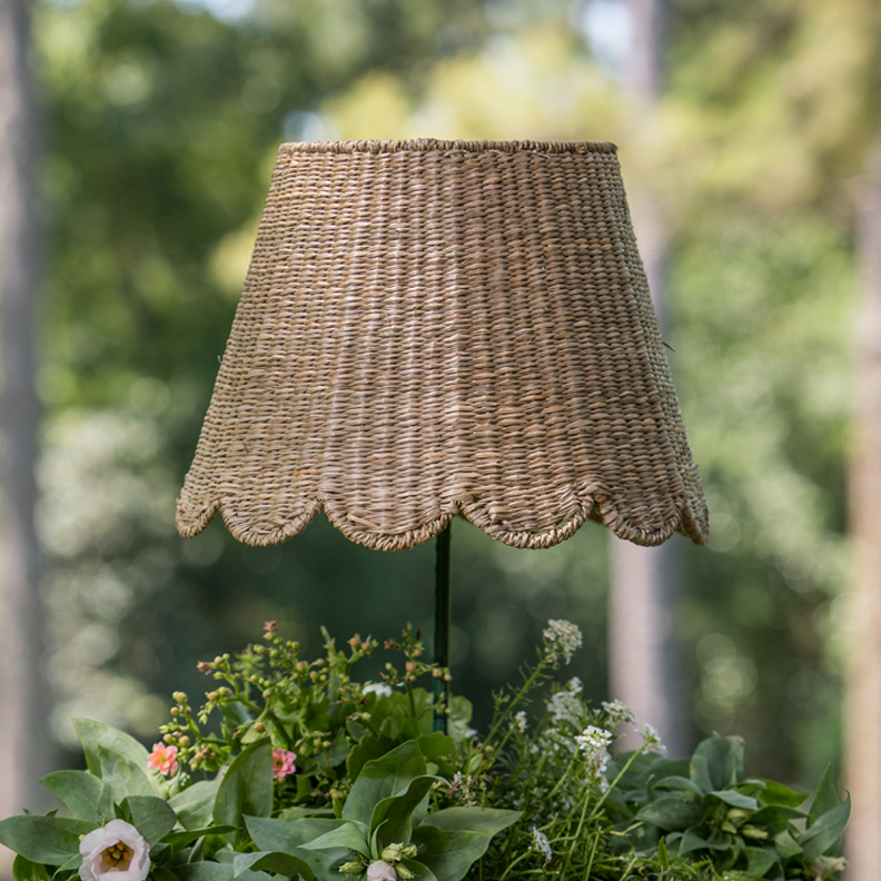 Seagrass Lampshade - Scalloped in Natural-Noble Designs