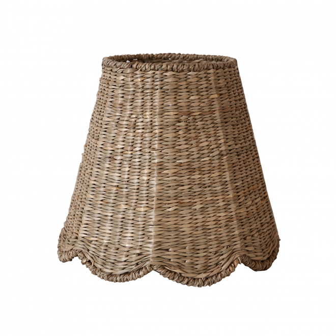 Seagrass Lampshade - Scalloped in Natural-Noble Designs