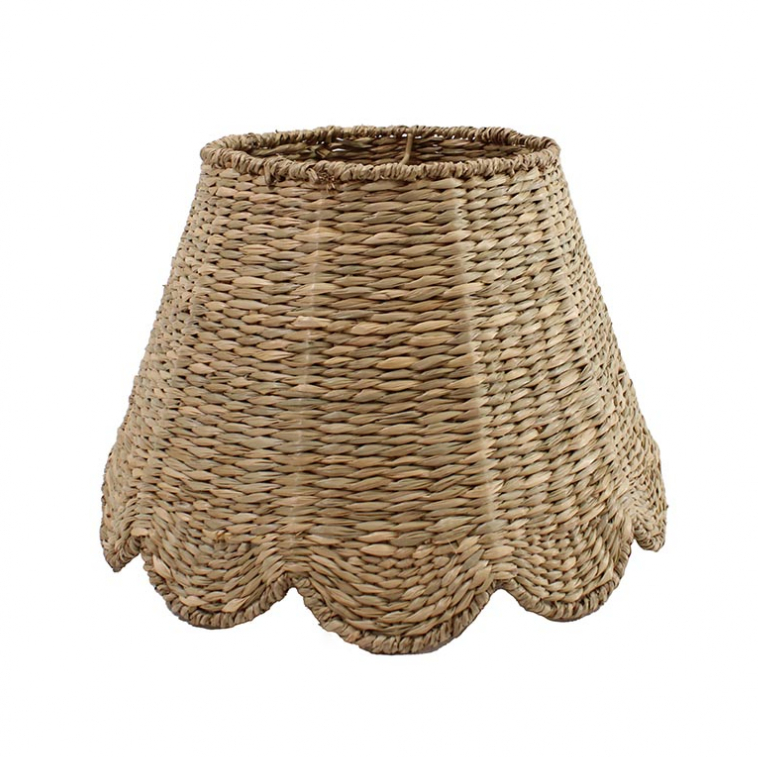 Seagrass Lampshade - Scalloped in Natural-Noble Designs