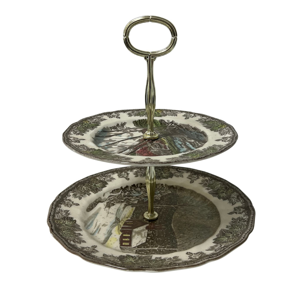 Vintage Two Tier Serving Stand - Noble Designs