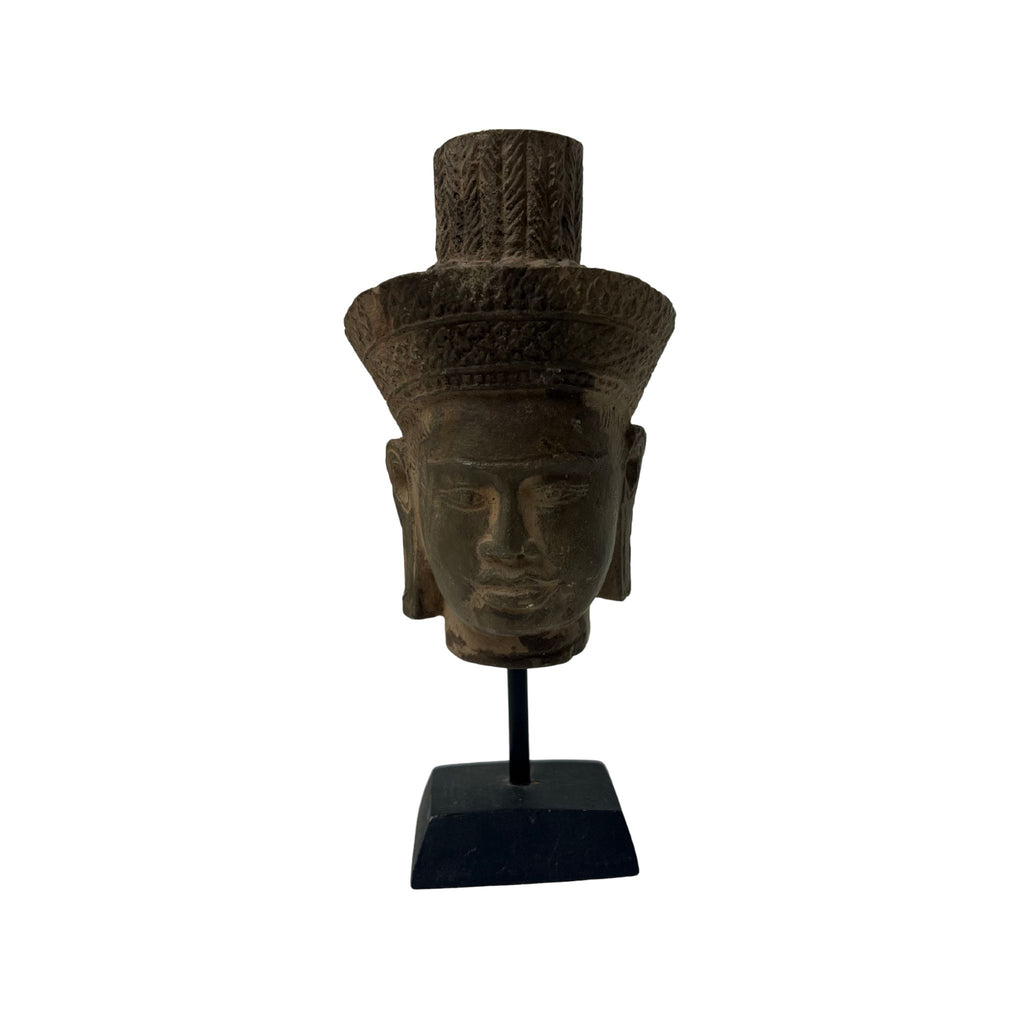 Vintage Koh Ker Style Khmer Stone Statute - Noble Designs