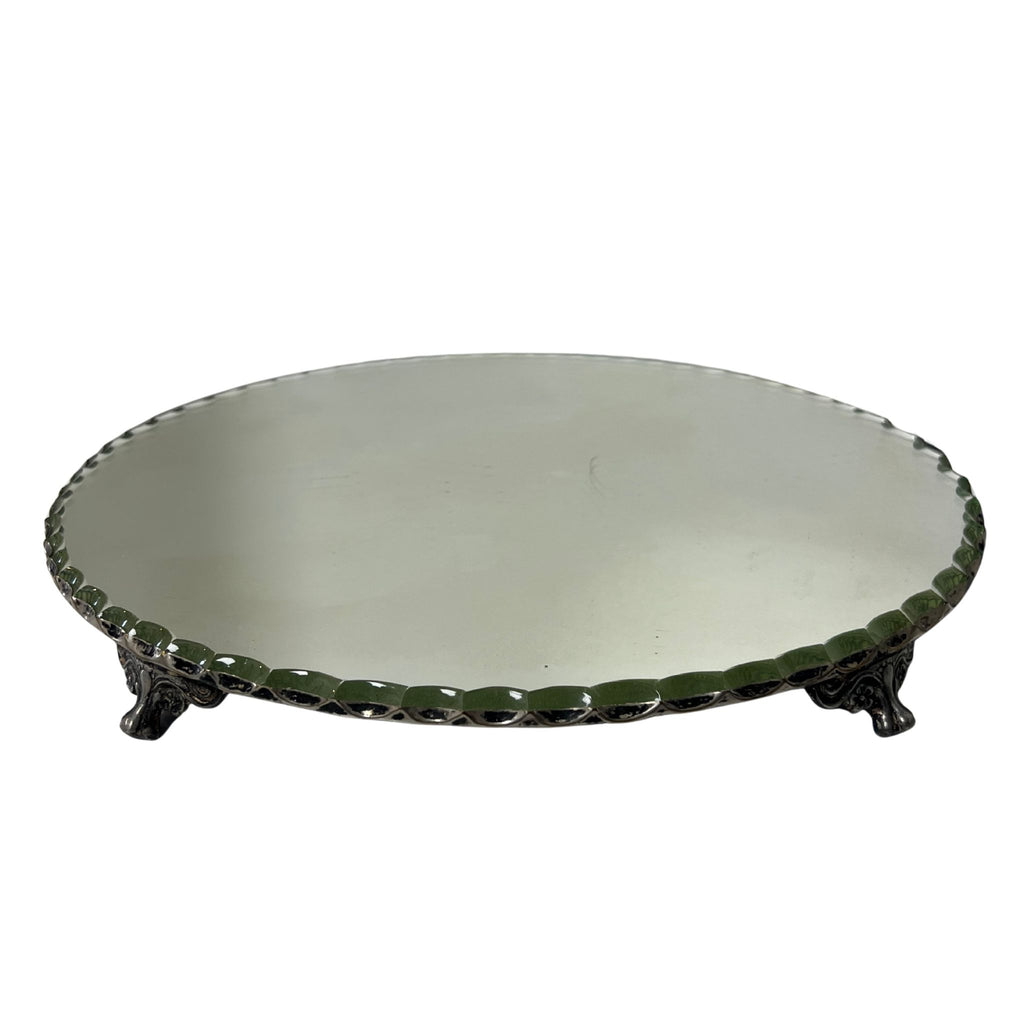 Vintage Scalloped Mirrored Tray -Noble Designs