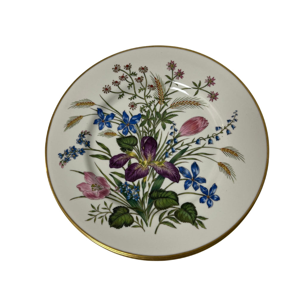 Vintage Floral Plates, Set of 4 - Noble Designs