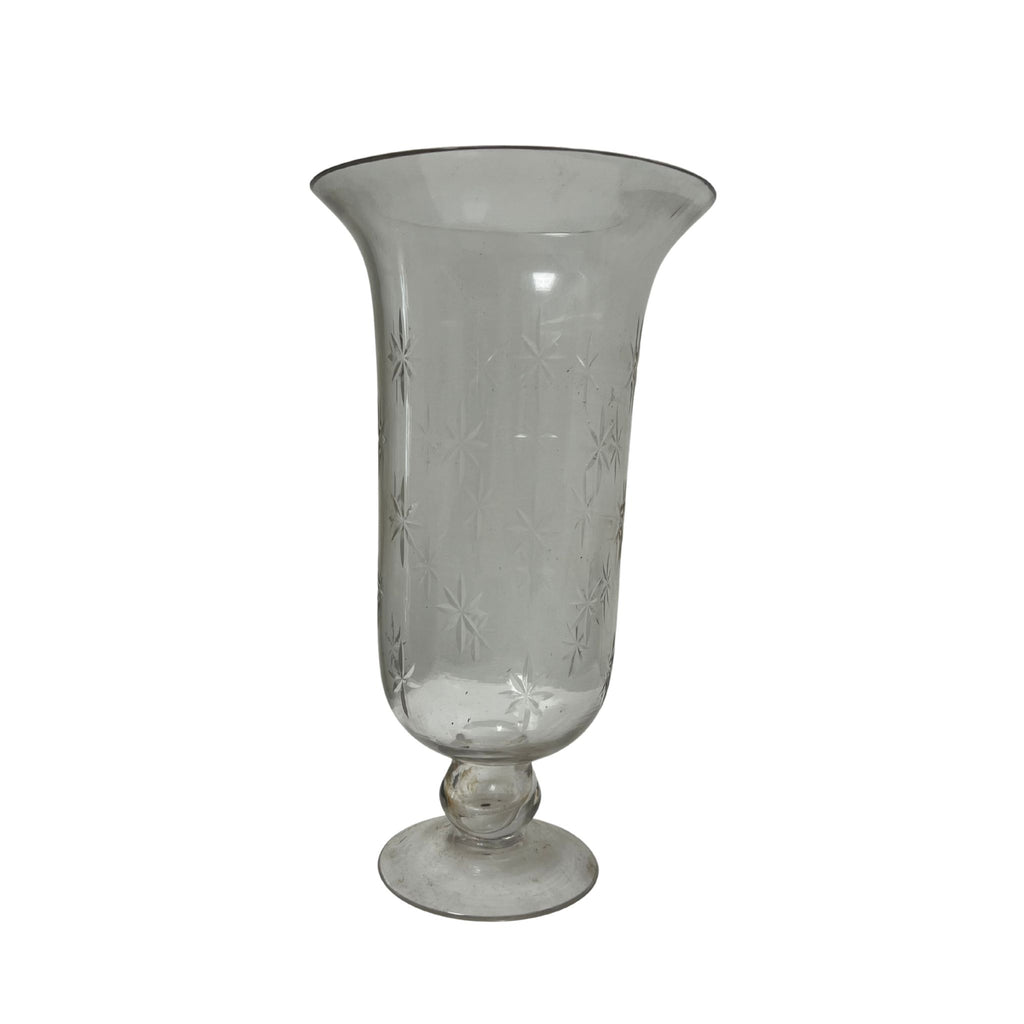 Vintage Glass Cut Starburst Hurricane - Noble Designs