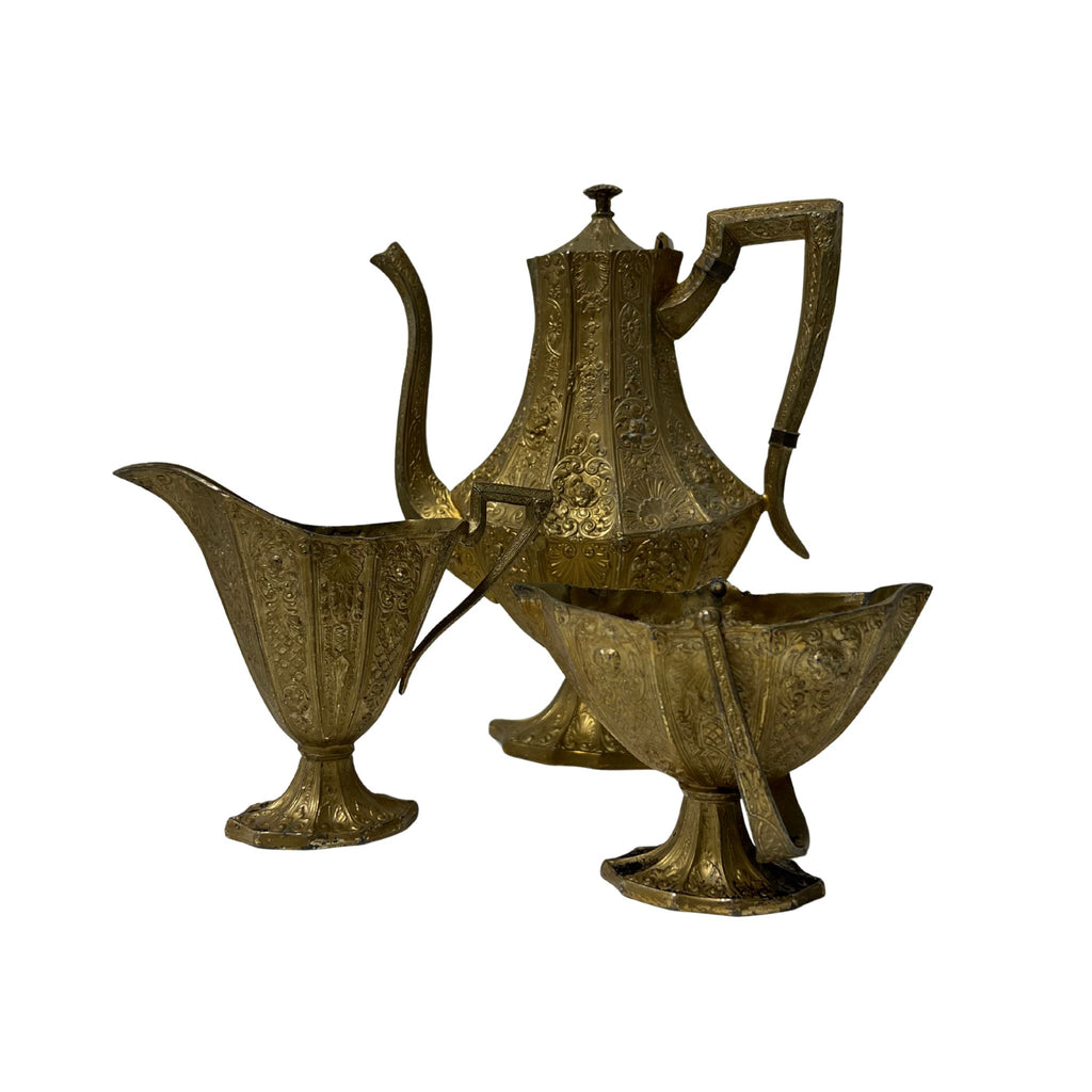 Vintage Brass Tea Set - Noble Designs