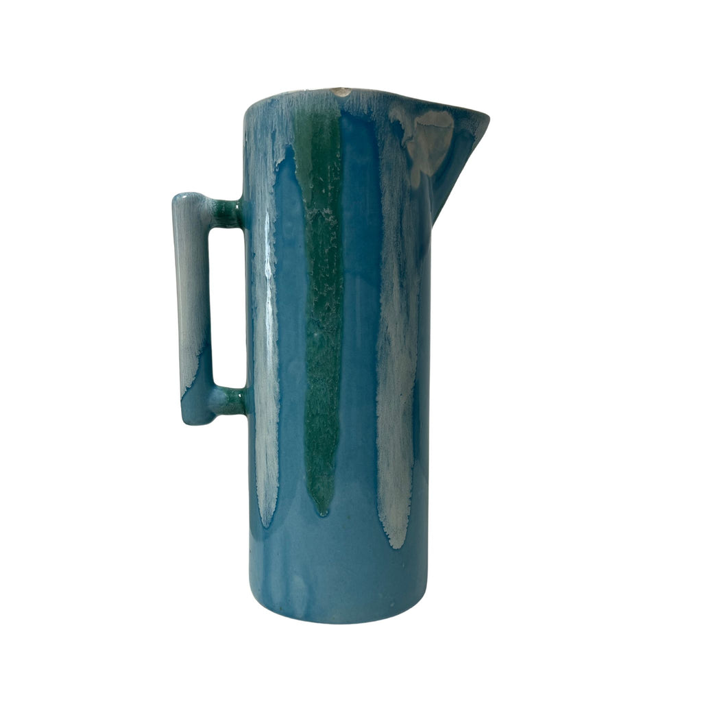 Vintage Blue Glaze Pitcher - Noble Designs