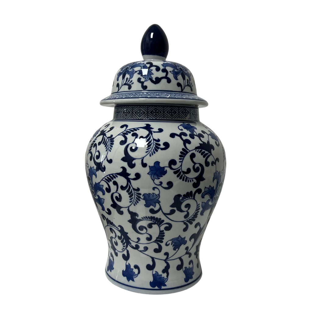 Vintage Blue and White Ginger Jar - Noble Designs