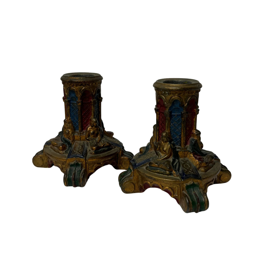 Vintage Victorian Candlesticks, Set of 2 - Noble Designs