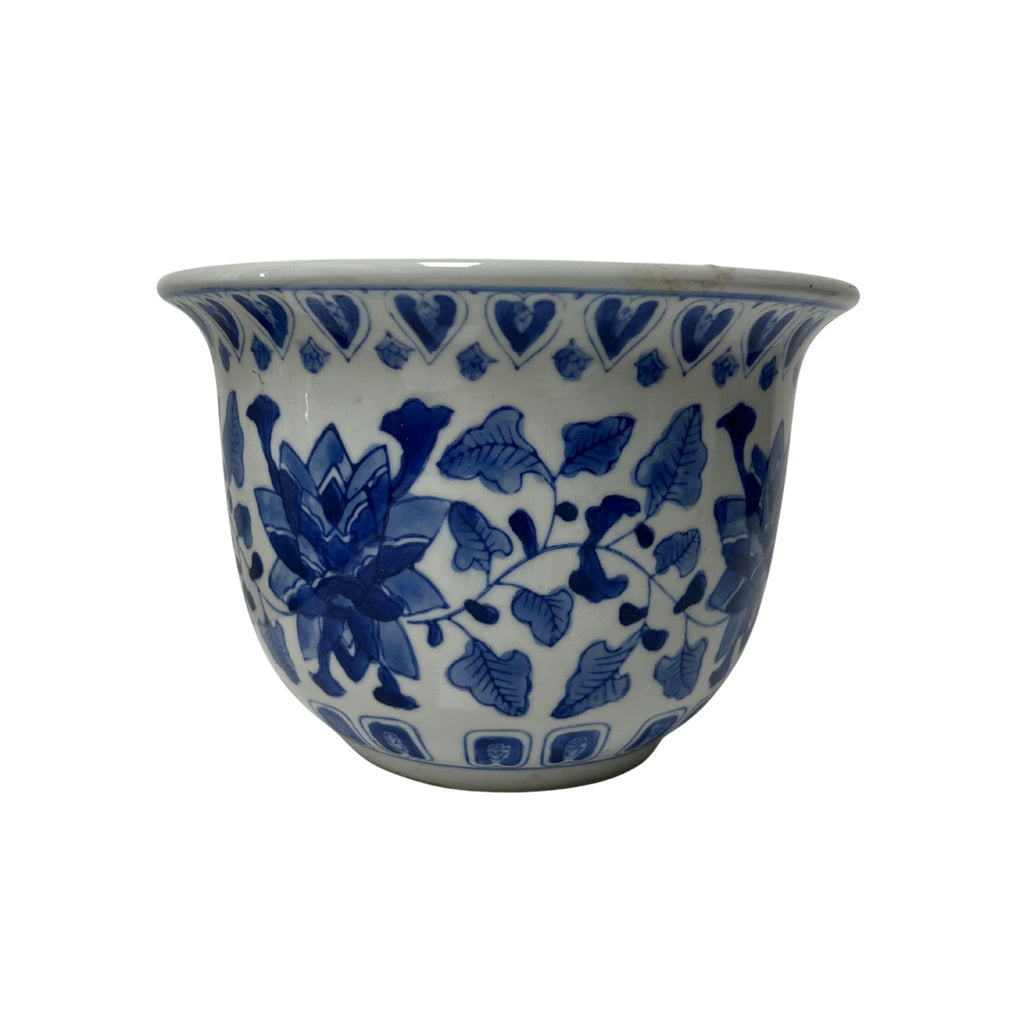 Vintage Blue and White Planter - Noble Designs