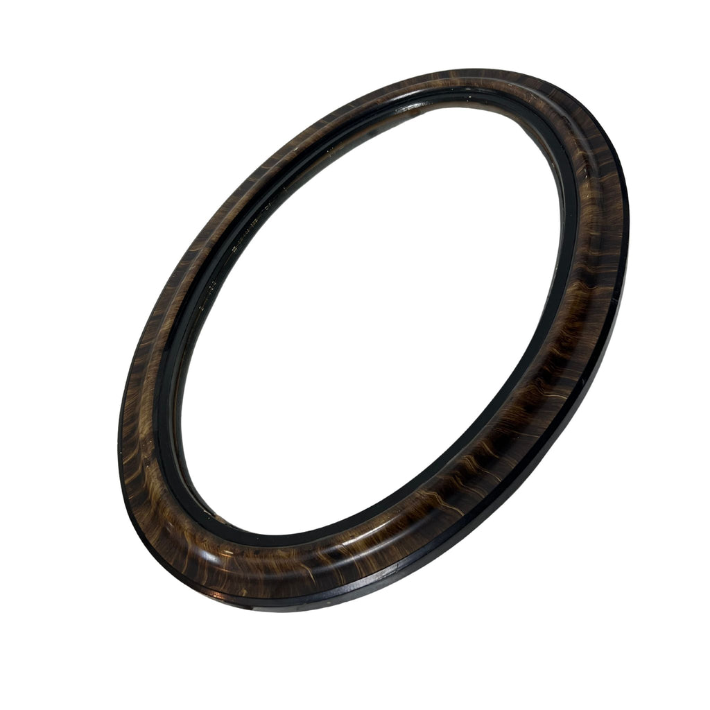 Vintage Burl Wood Oval Mirror - Noble Designs