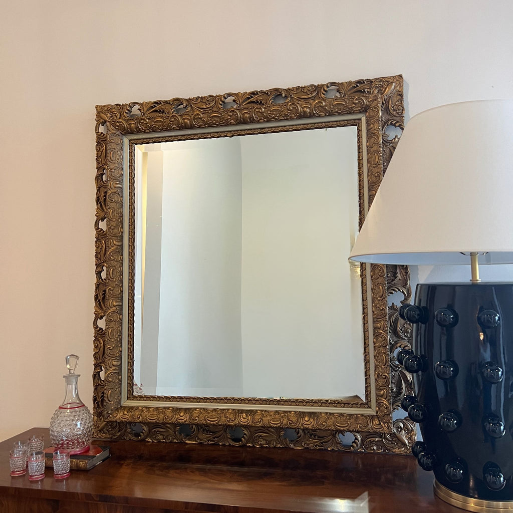 Vintage Ornate Brass Mirror - Noble Designs